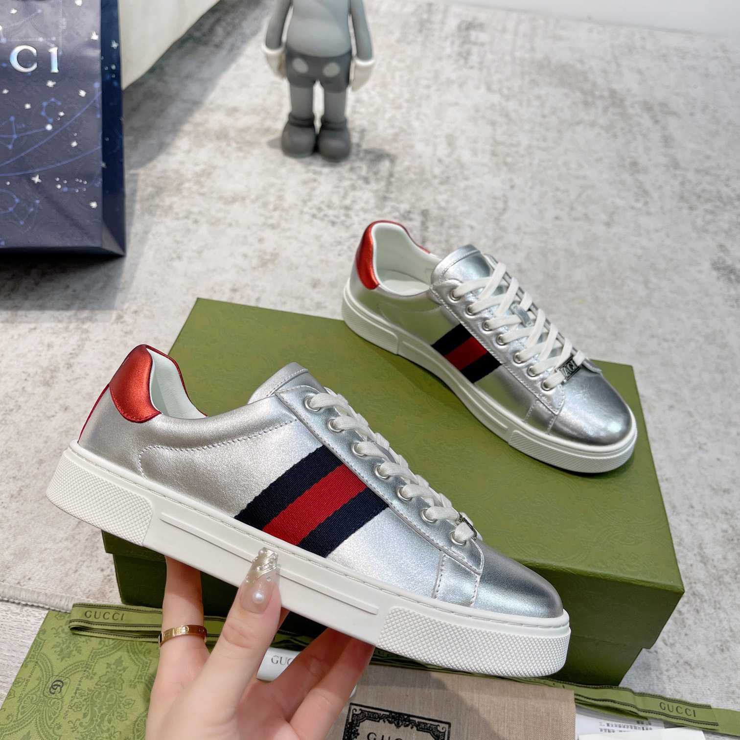 Gucci Ace Sneaker With Web - PerfectKickZ