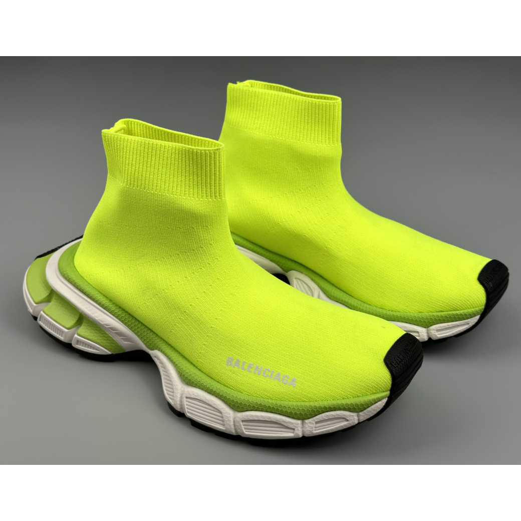 Balenciaga 3XL Sock Recycled Knit Sneaker In Neon Yellow - PerfectKickZ