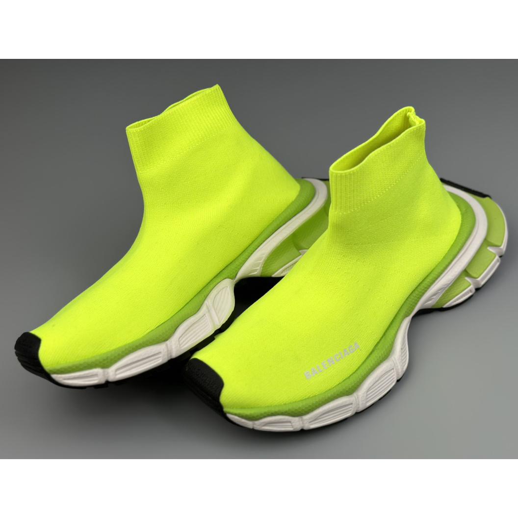 Balenciaga 3XL Sock Recycled Knit Sneaker In Neon Yellow - PerfectKickZ