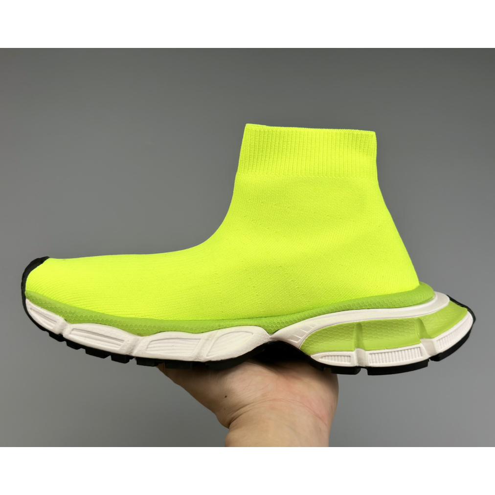 Balenciaga 3XL Sock Recycled Knit Sneaker In Neon Yellow - PerfectKickZ