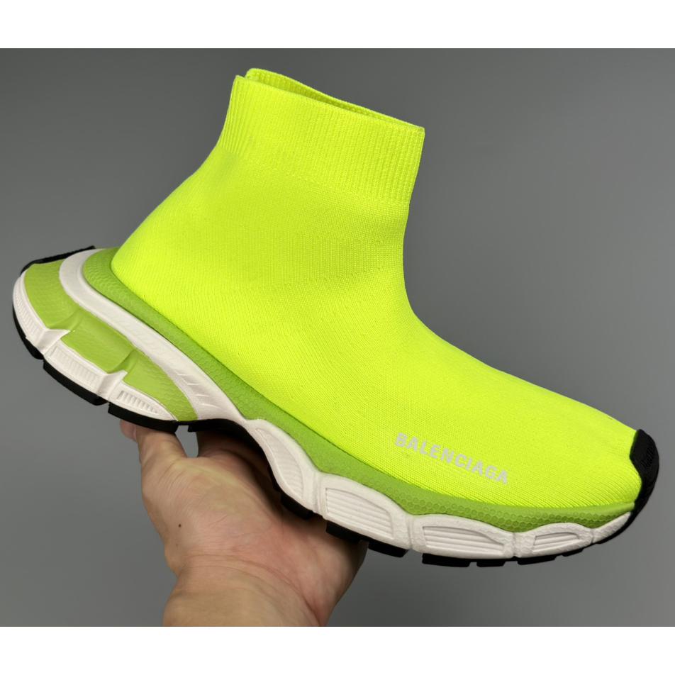 Balenciaga 3XL Sock Recycled Knit Sneaker In Neon Yellow - PerfectKickZ