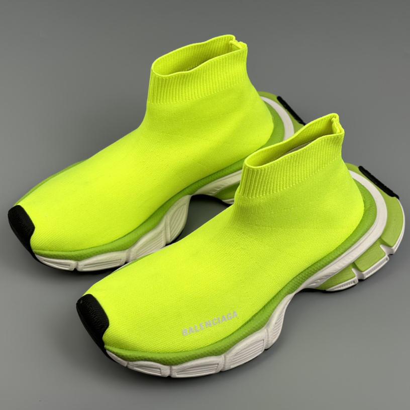 Balenciaga 3XL Sock Recycled Knit Sneaker In Neon Yellow - PerfectKickZ