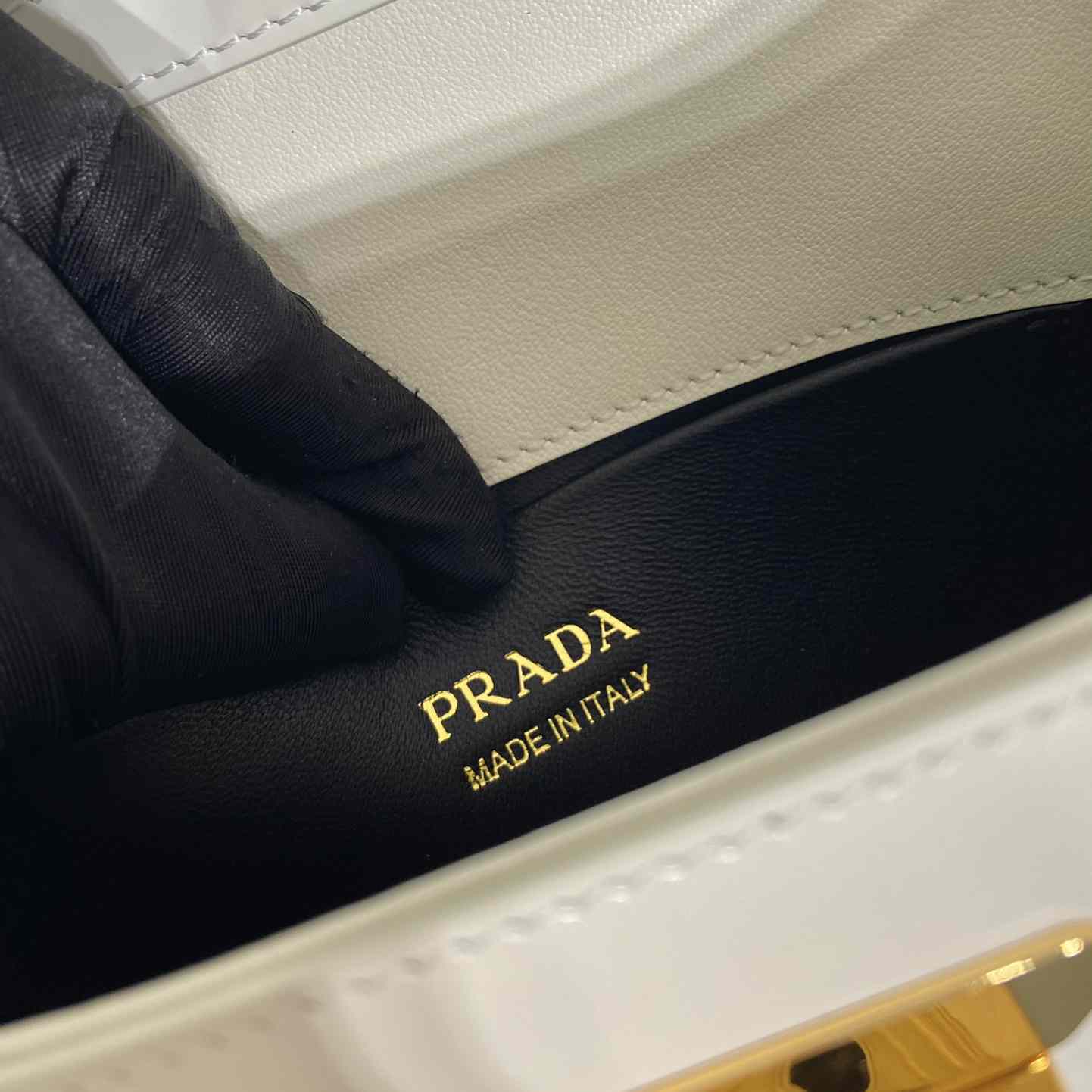 Prada Medium Brushed Leather Handbag - PerfectKickZ