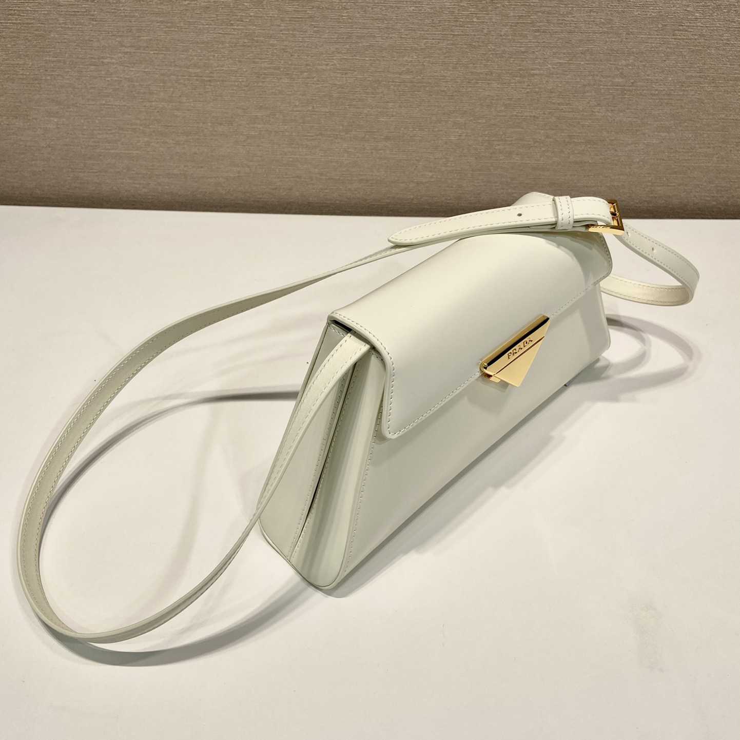 Prada Medium Brushed Leather Handbag - PerfectKickZ