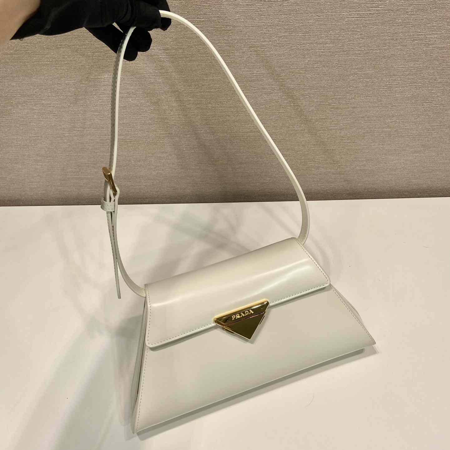 Prada Medium Brushed Leather Handbag - PerfectKickZ