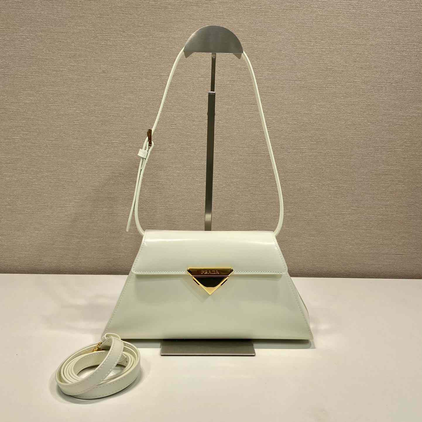 Prada Medium Brushed Leather Handbag - PerfectKickZ