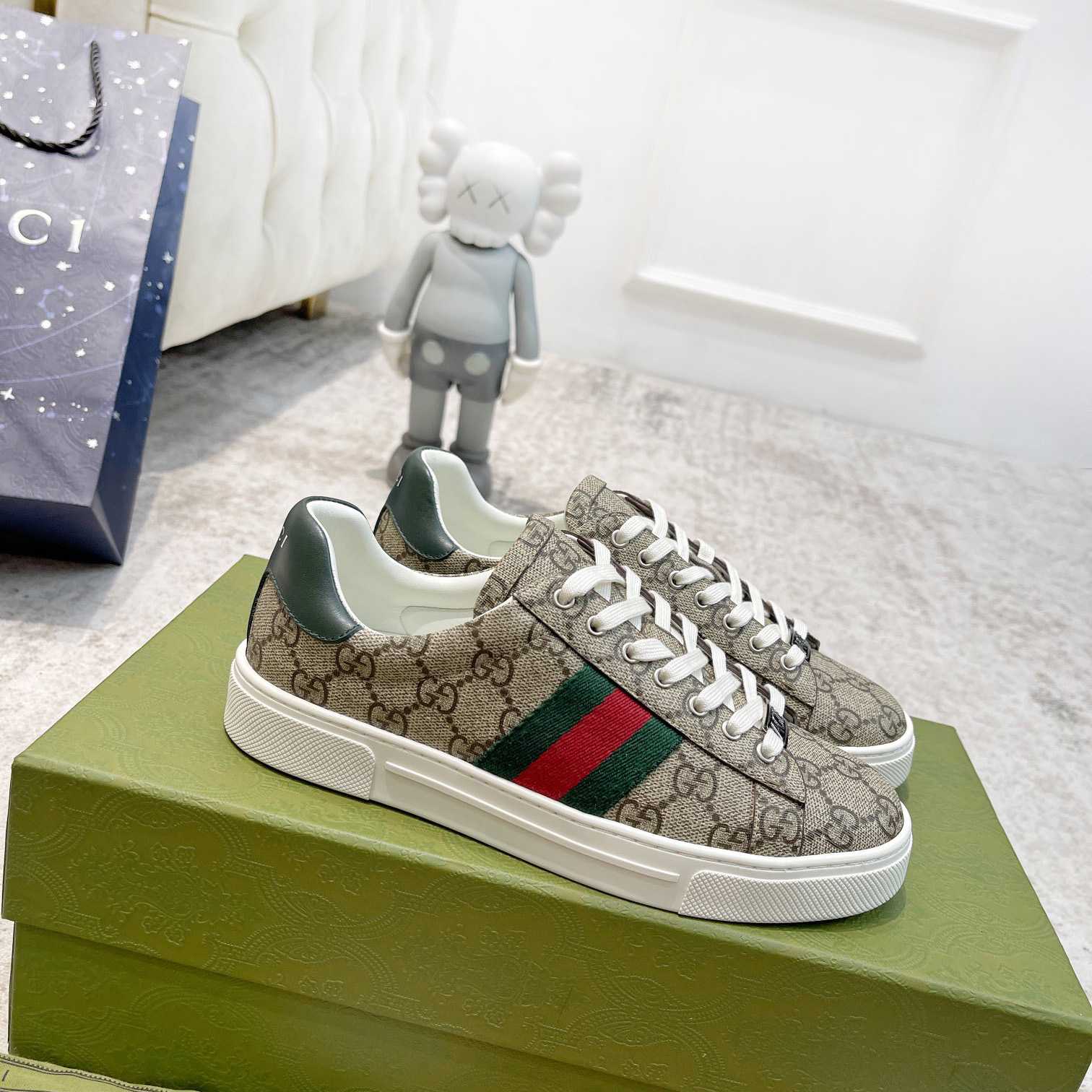 Gucci Ace Sneaker With Web - PerfectKickZ