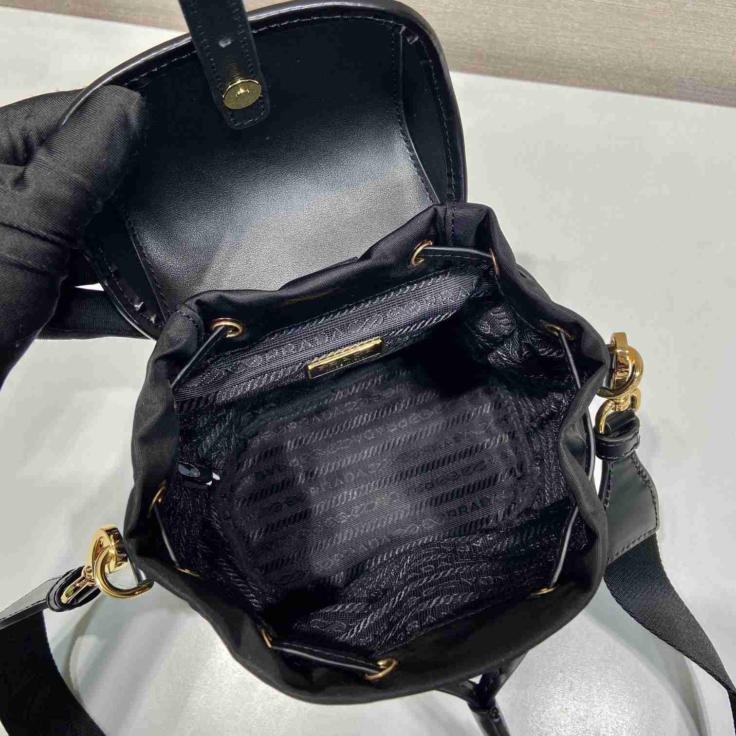 Prada Small Re-Nylon And Brushed Leather Backpack - PerfectKickZ