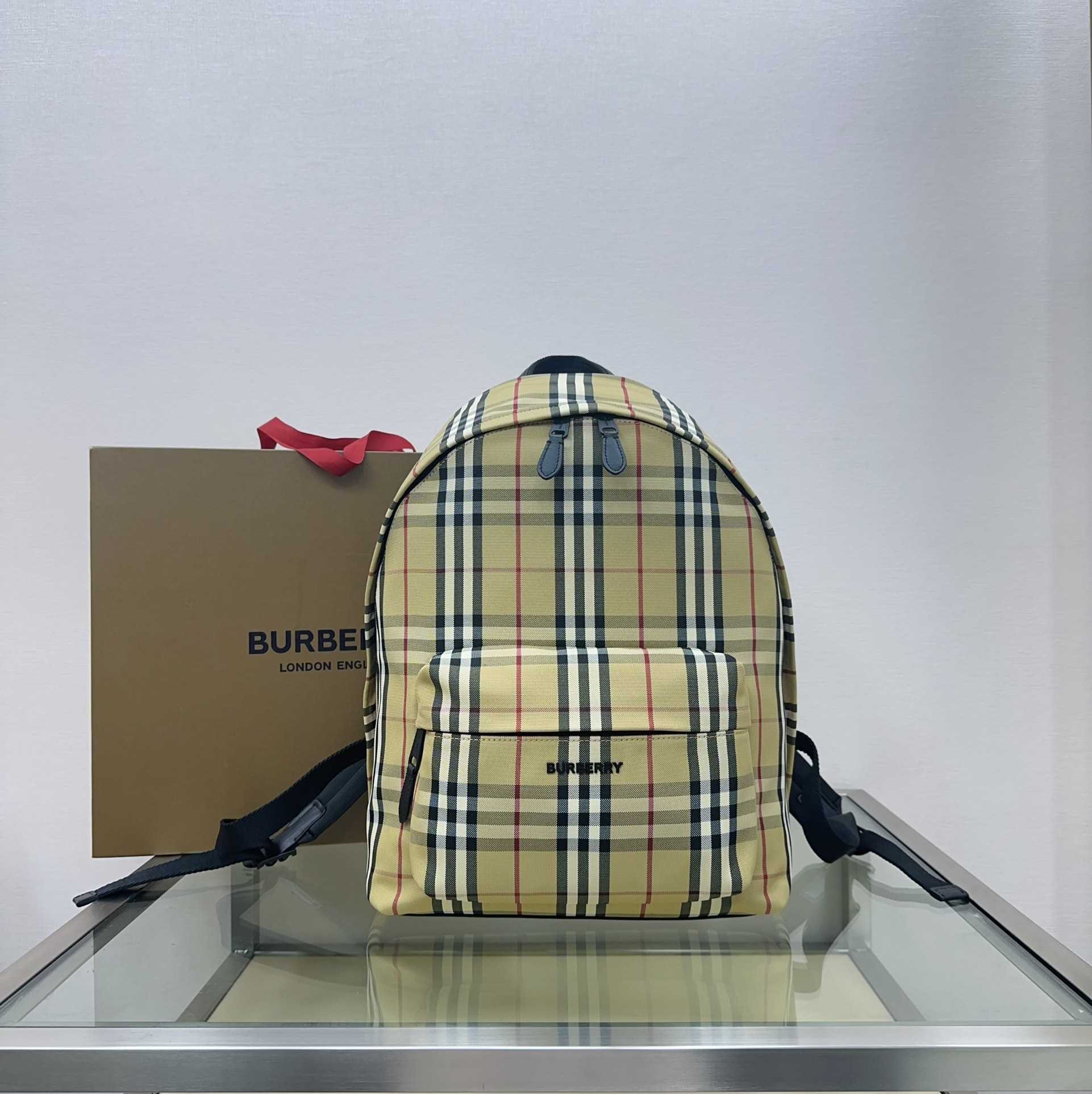 Burberry Checked Fabric Backpack  (30.5-14.5-42.5cm) - PerfectKickZ