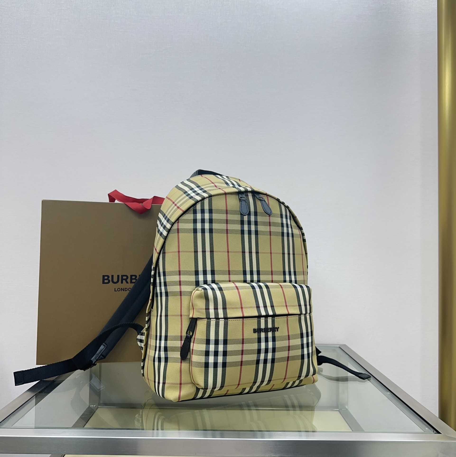 Burberry Checked Fabric Backpack  (30.5-14.5-42.5cm) - PerfectKickZ