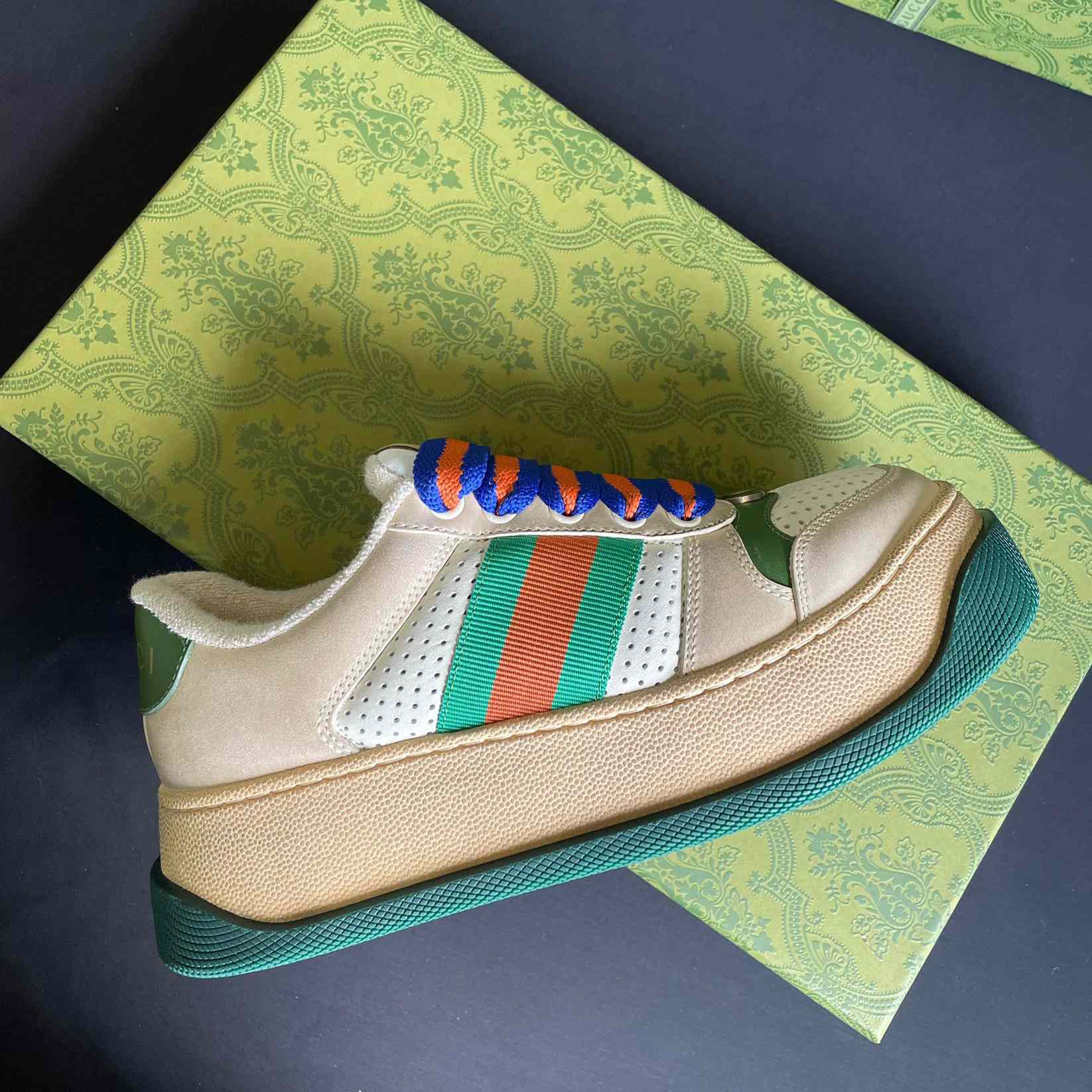 Gucci Screener Sneaker With Web - PerfectKickZ