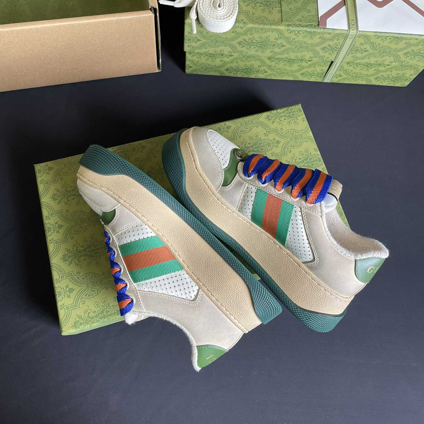 Gucci Screener Sneaker With Web - PerfectKickZ