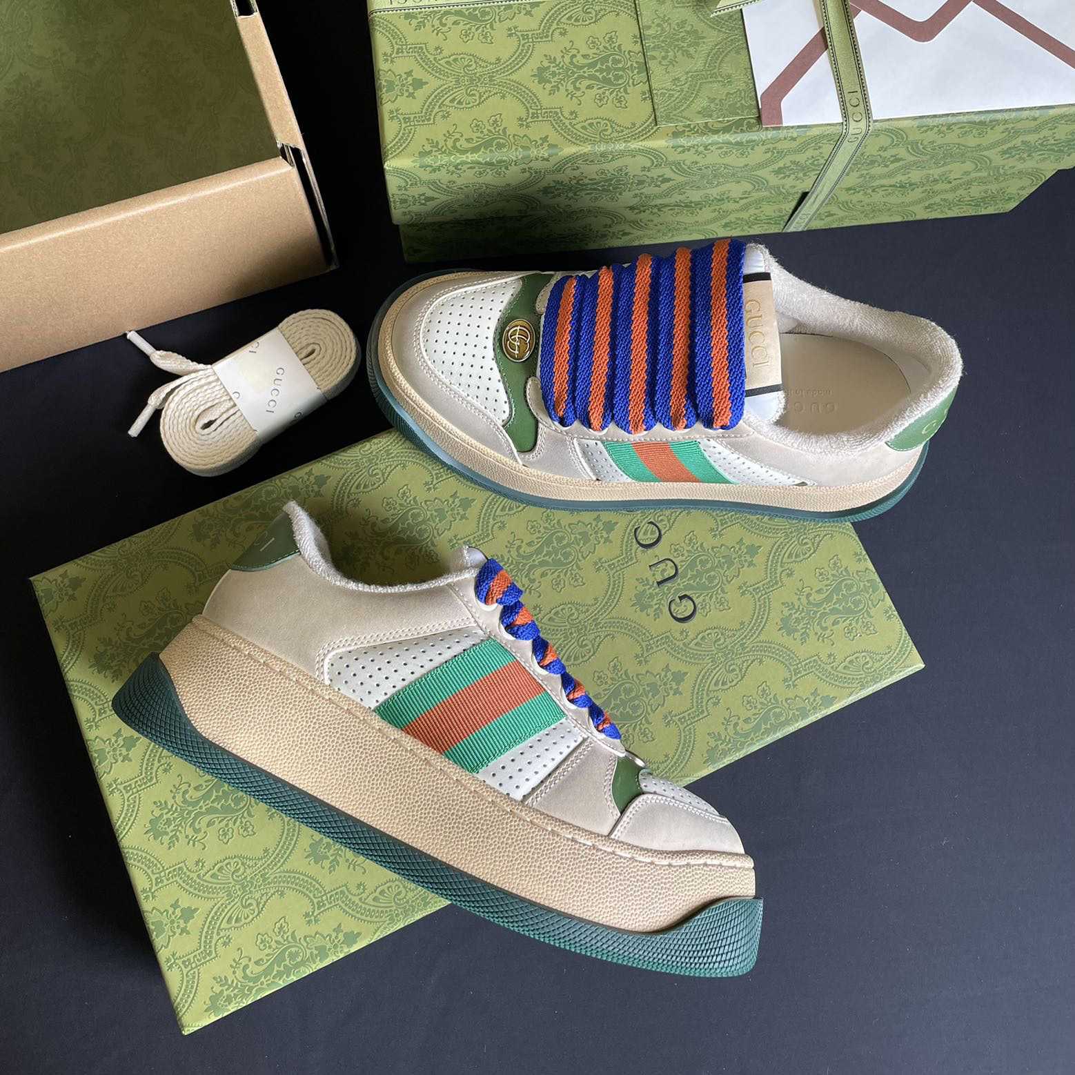 Gucci Screener Sneaker With Web - PerfectKickZ