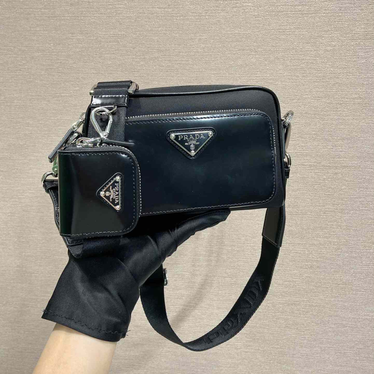 Prada Re-Nylon And Brushed Leather Shoulder Bag - PerfectKickZ
