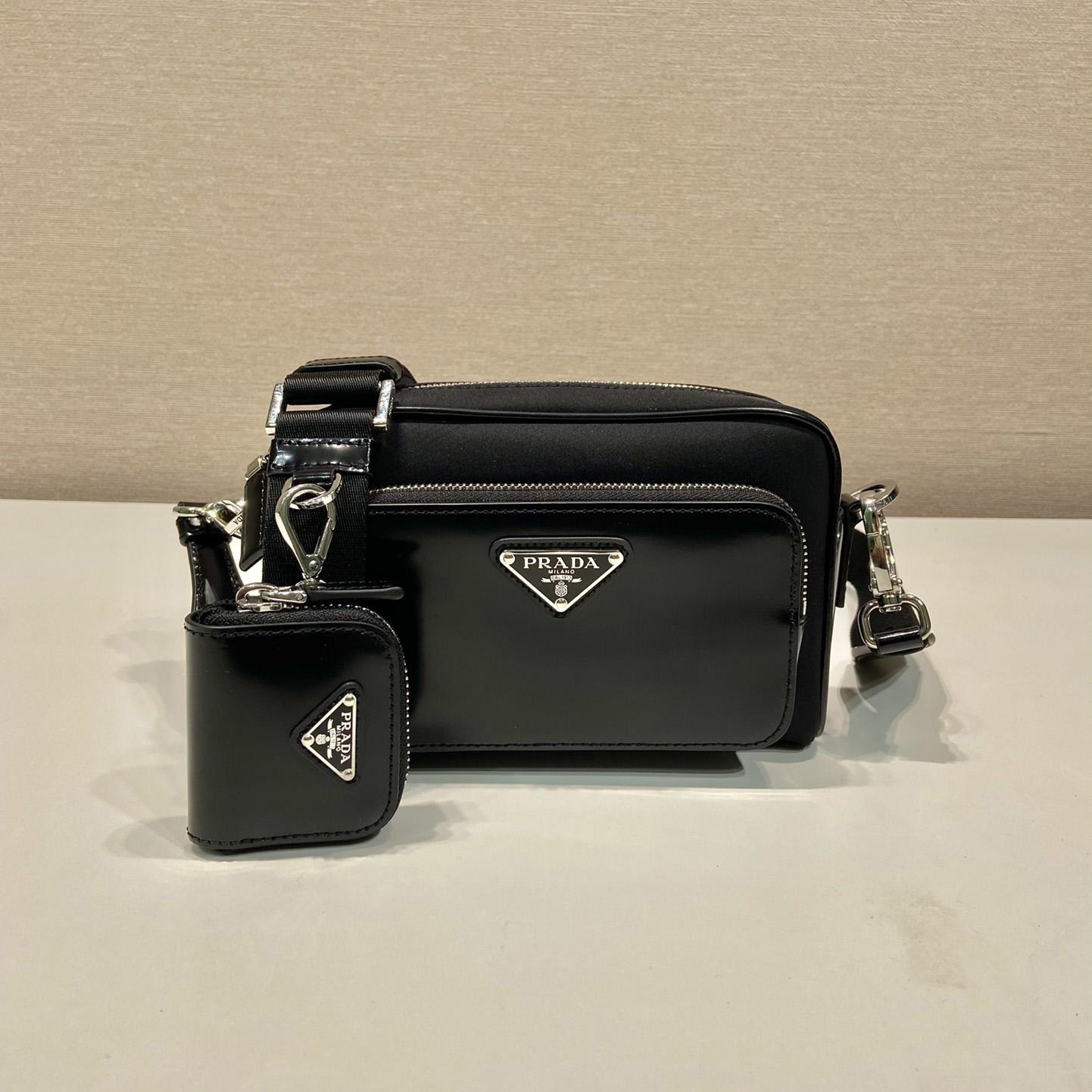 Prada Re-Nylon And Brushed Leather Shoulder Bag - PerfectKickZ