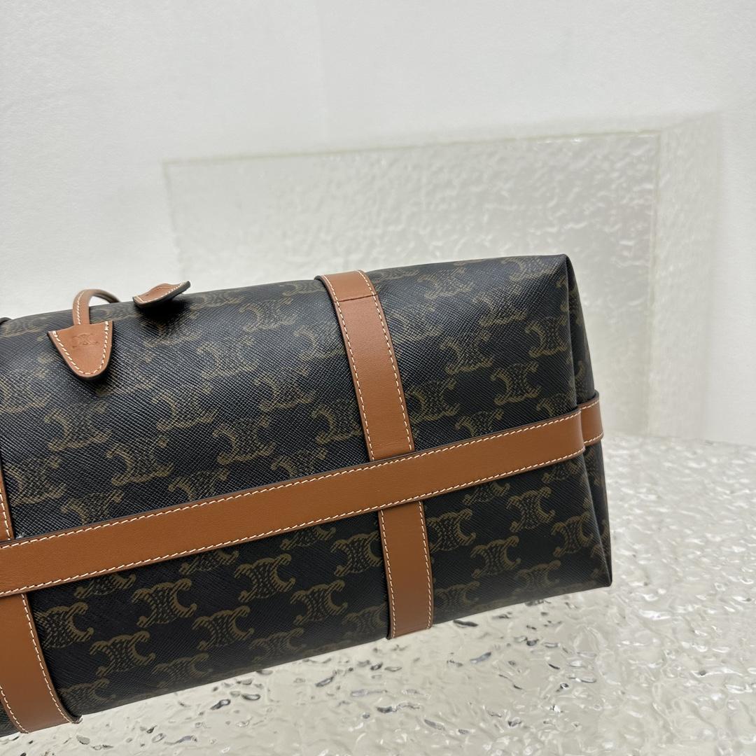 Celine Cabas Drawstring In Triomphe Canvas And Calfskin Tan - PerfectKickZ