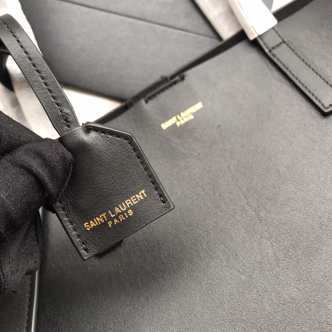 Saint Laurent Shopping Bag In Supple Leather (38x28x13cm) - PerfectKickZ