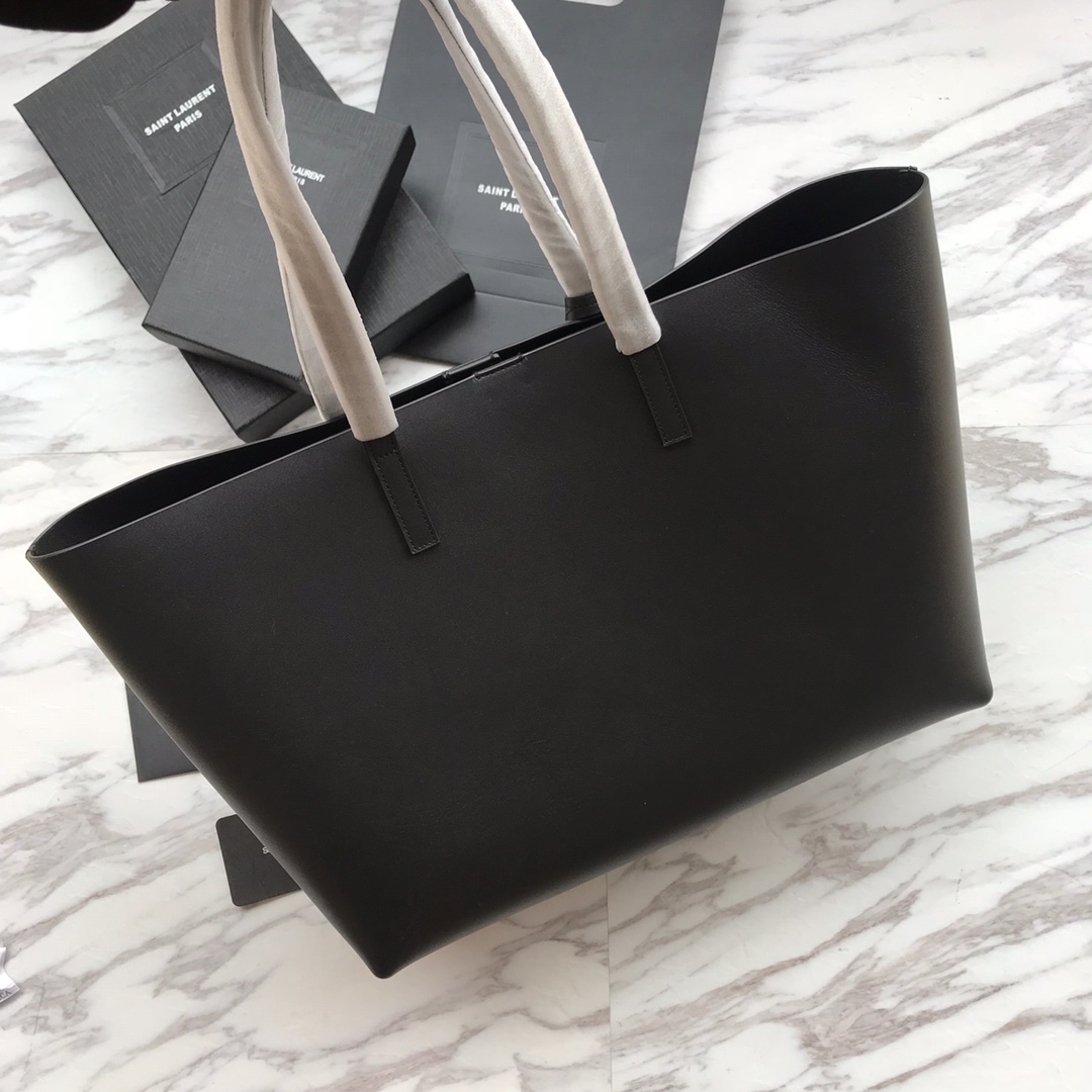 Saint Laurent Shopping Bag In Supple Leather (38x28x13cm) - PerfectKickZ