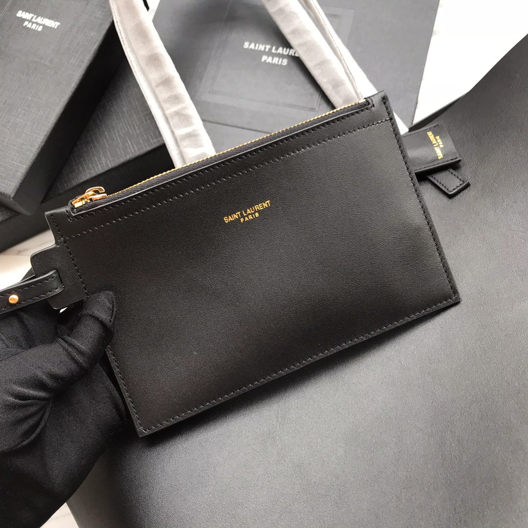 Saint Laurent Shopping Bag In Supple Leather (38x28x13cm) - PerfectKickZ