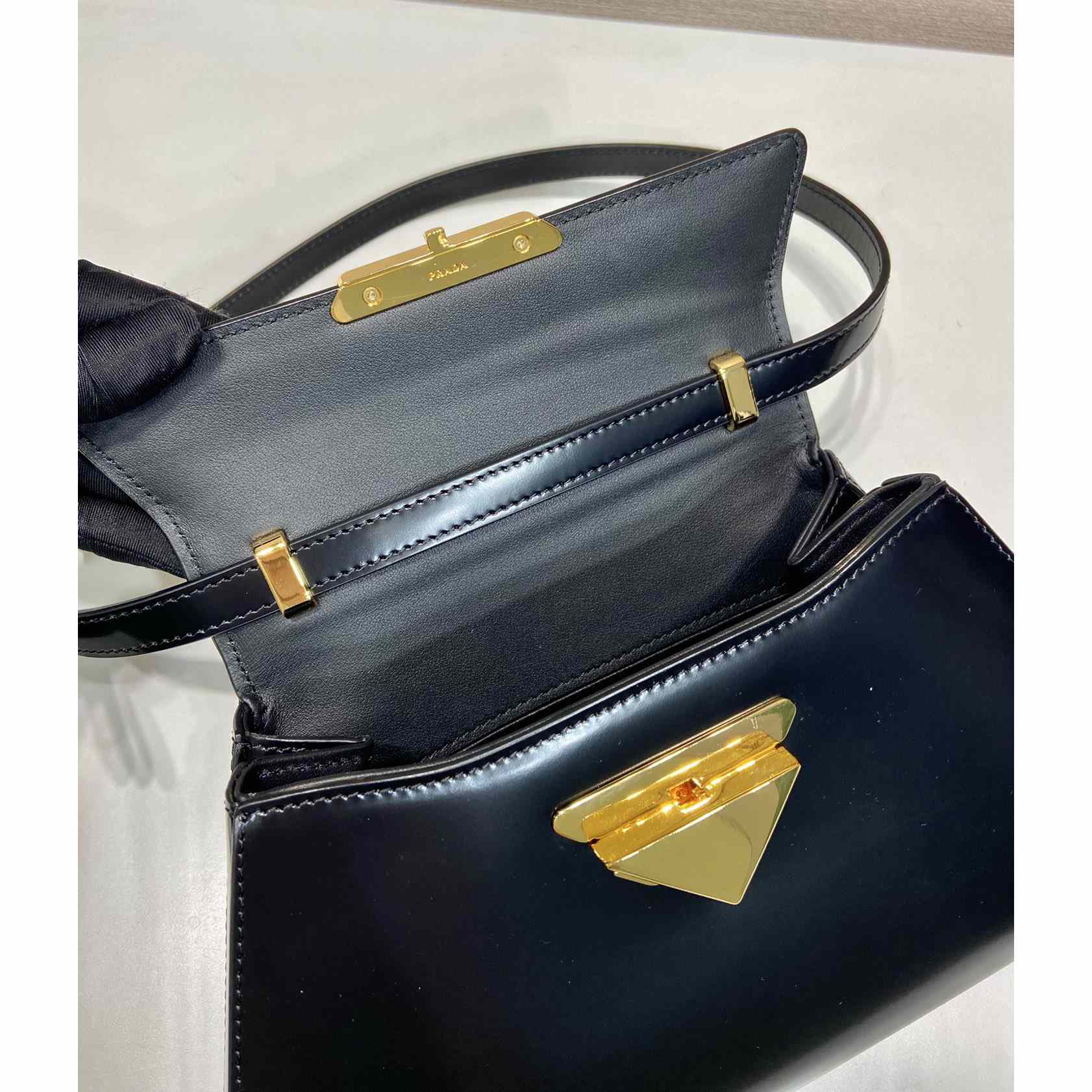 Prada Medium Brushed Leather Handbag - PerfectKickZ