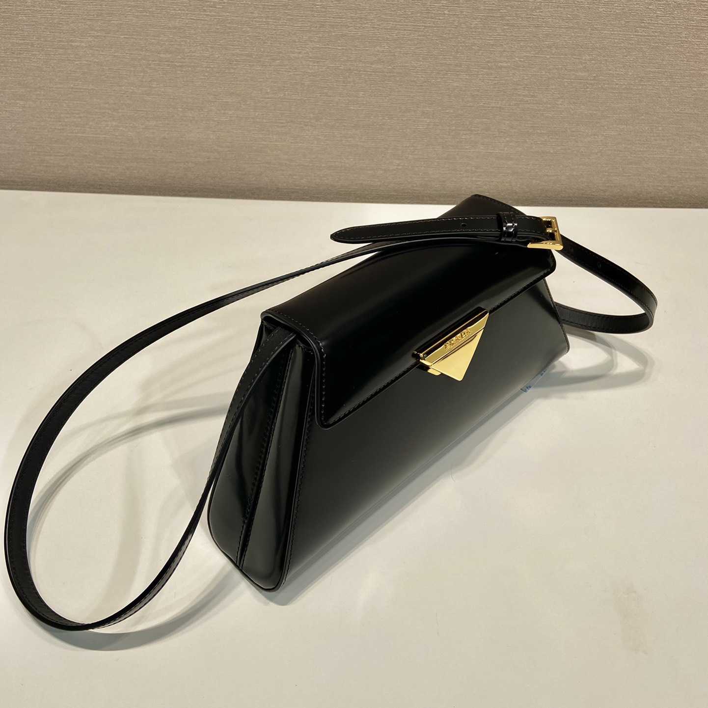 Prada Medium Brushed Leather Handbag - PerfectKickZ
