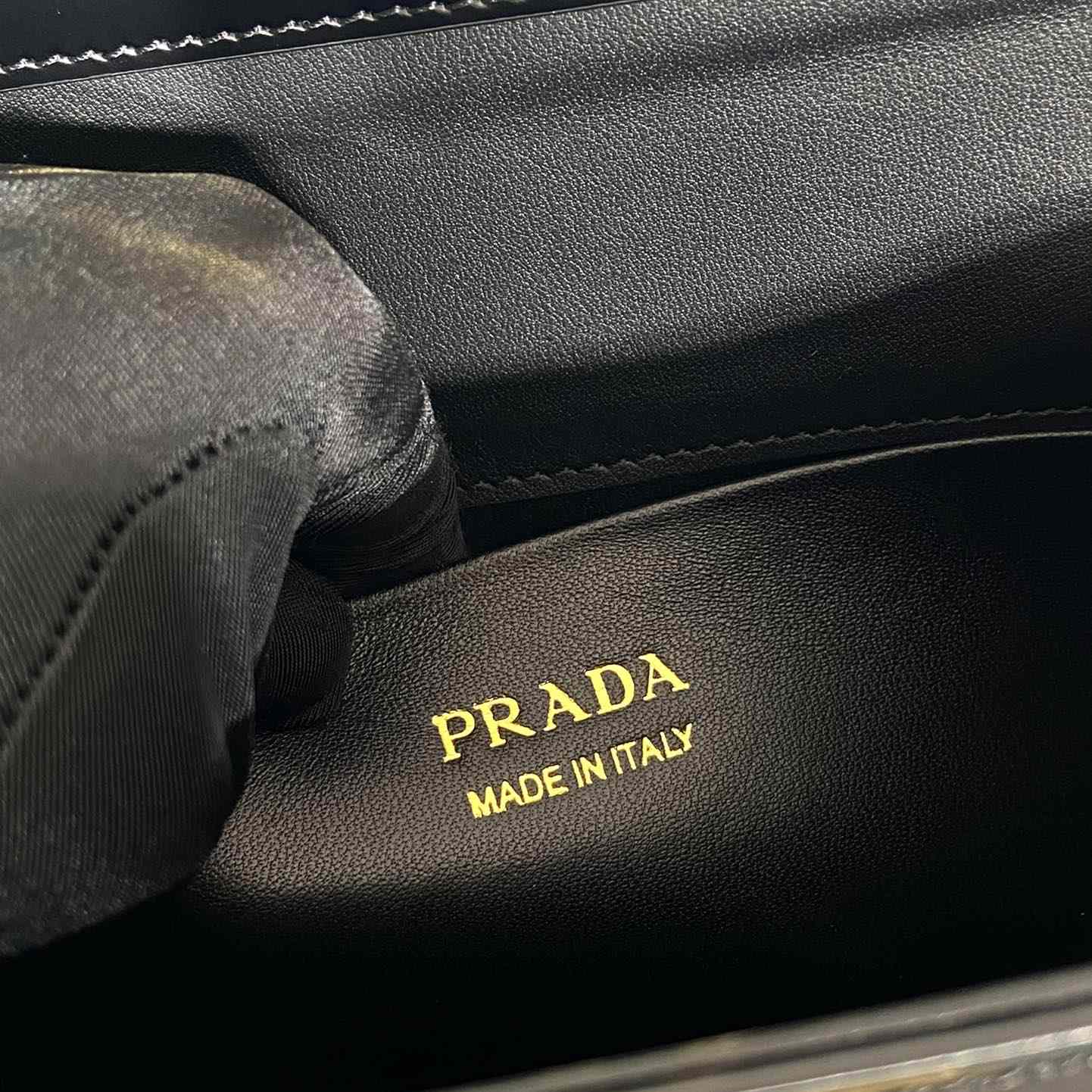 Prada Medium Brushed Leather Handbag - PerfectKickZ