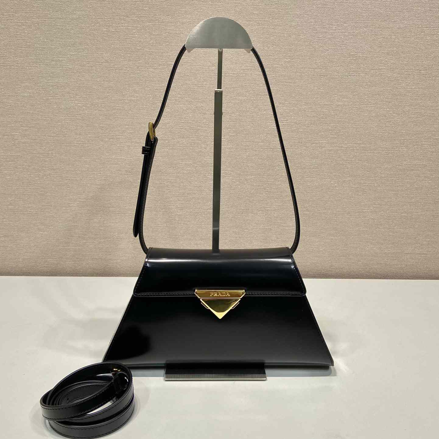 Prada Medium Brushed Leather Handbag - PerfectKickZ