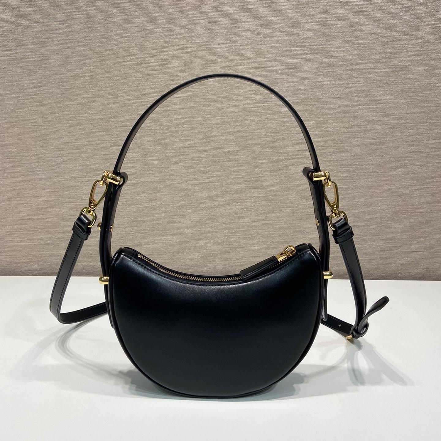 Prada Arqué Leather Mini Shoulder Bag - PerfectKickZ