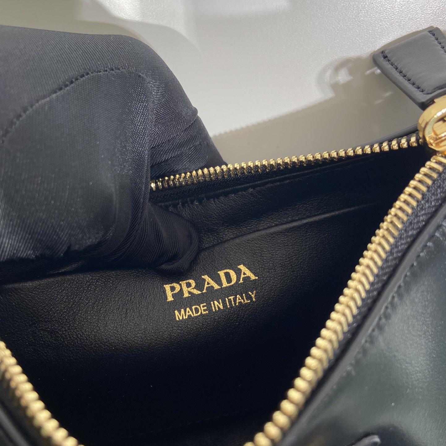Prada Arqué Leather Mini Shoulder Bag - PerfectKickZ
