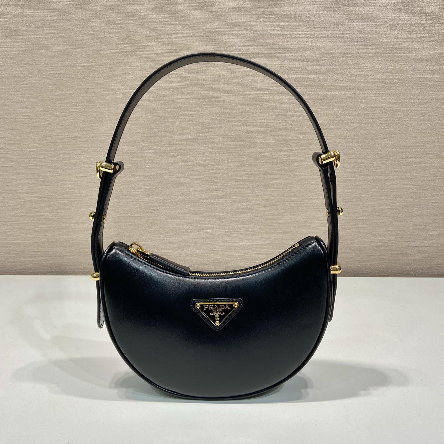 Prada Arqué Leather Mini Shoulder Bag - PerfectKickZ