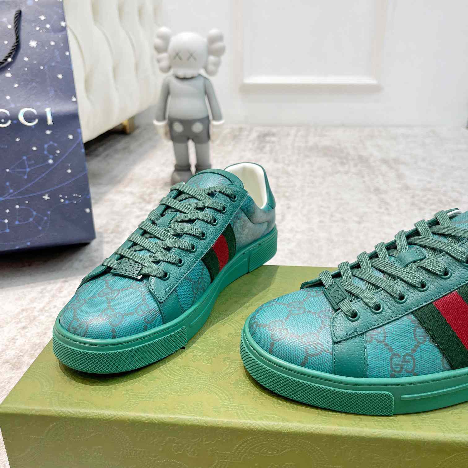 Gucci Ace GG Crystal Canvas Sneaker  - PerfectKickZ