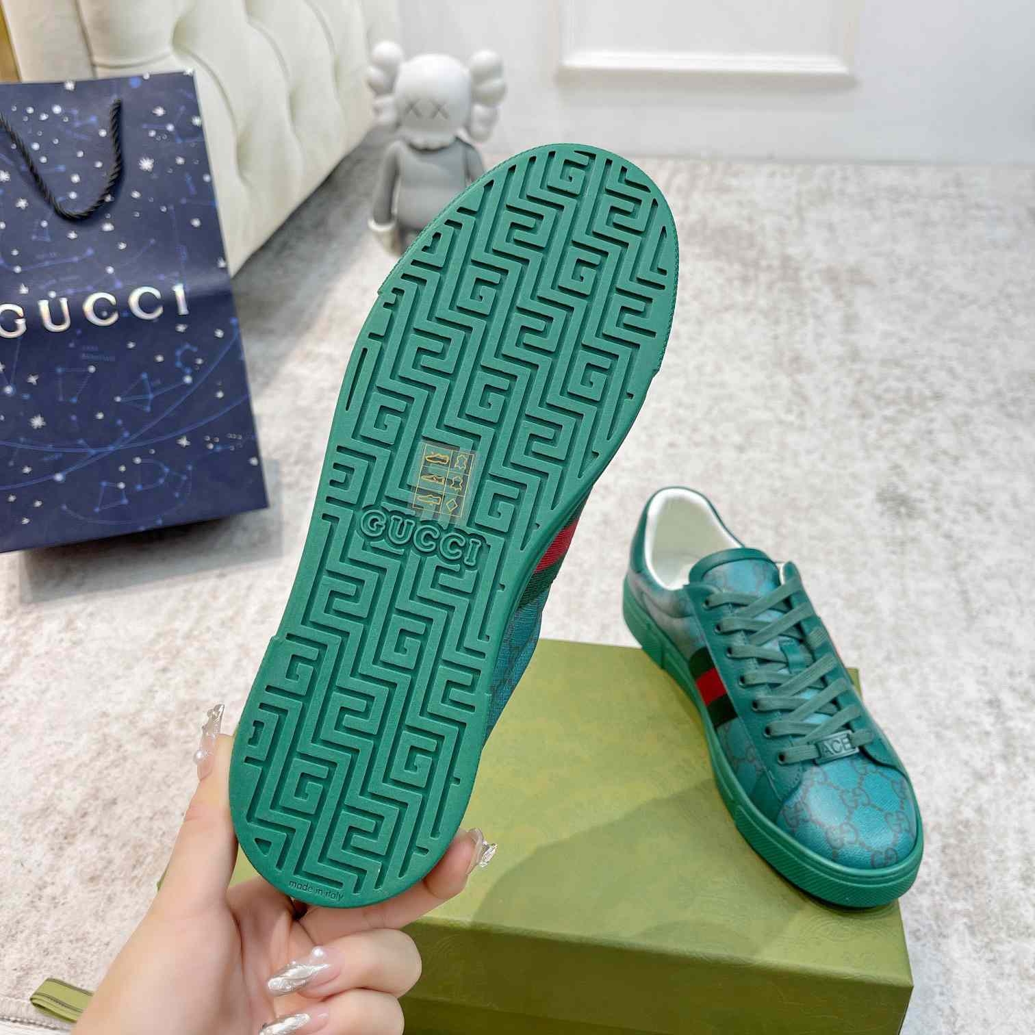 Gucci Ace GG Crystal Canvas Sneaker  - PerfectKickZ