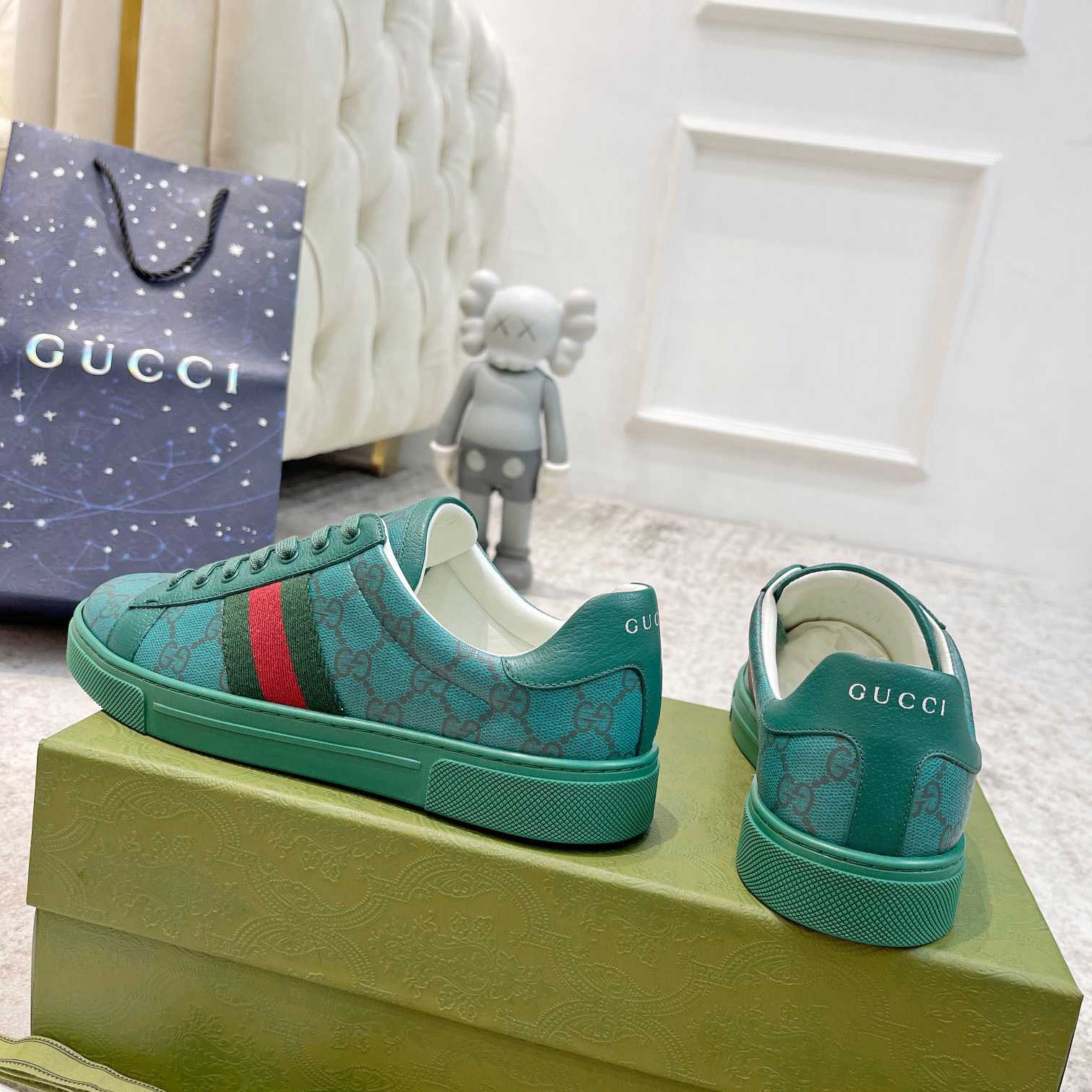 Gucci Ace GG Crystal Canvas Sneaker  - PerfectKickZ
