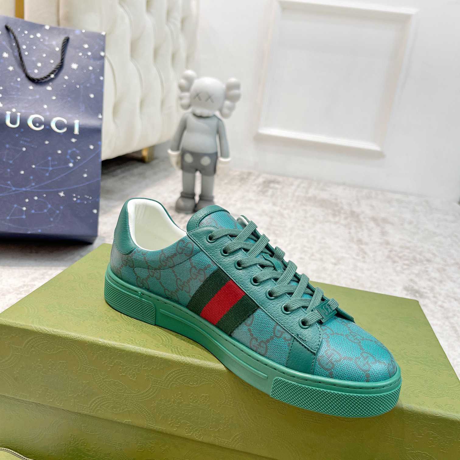 Gucci Ace GG Crystal Canvas Sneaker  - PerfectKickZ