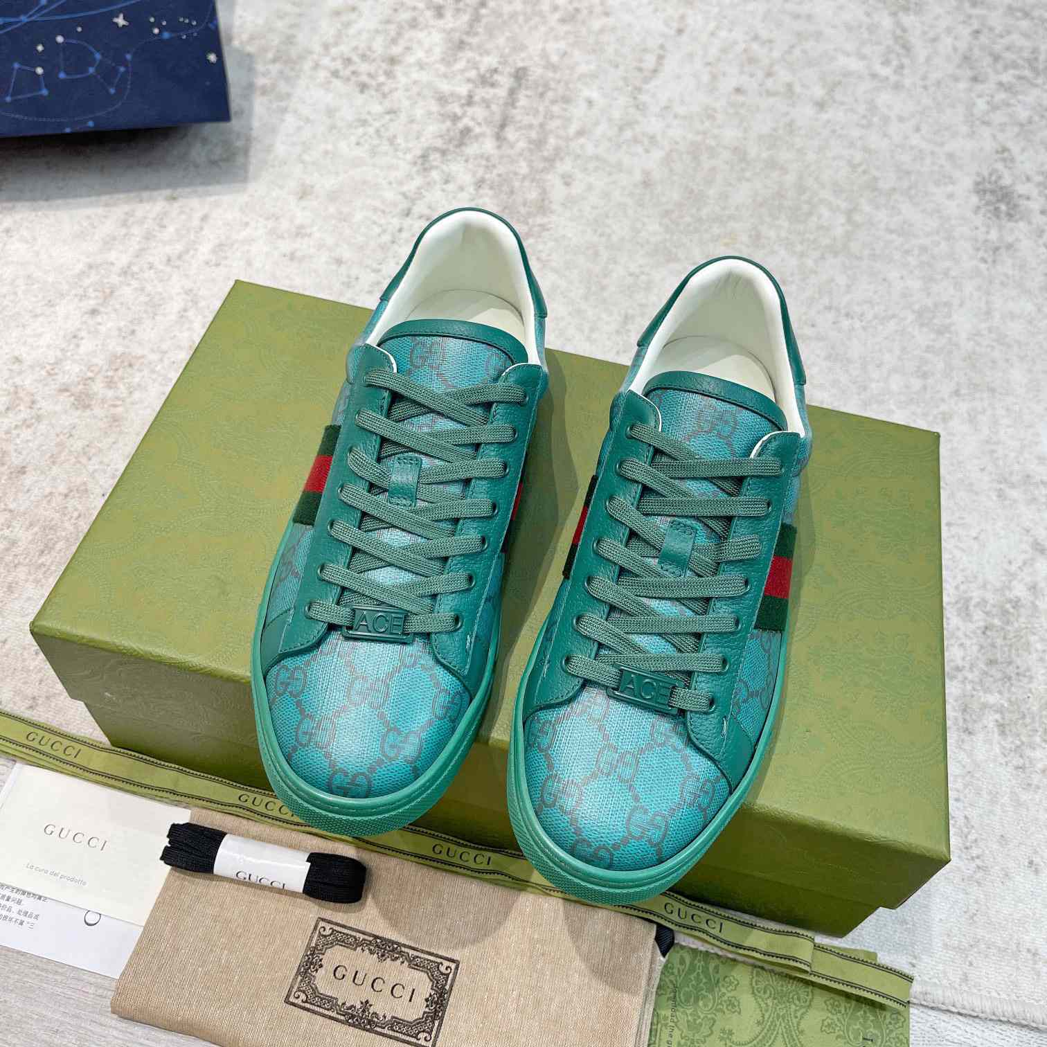 Gucci Ace GG Crystal Canvas Sneaker  - PerfectKickZ