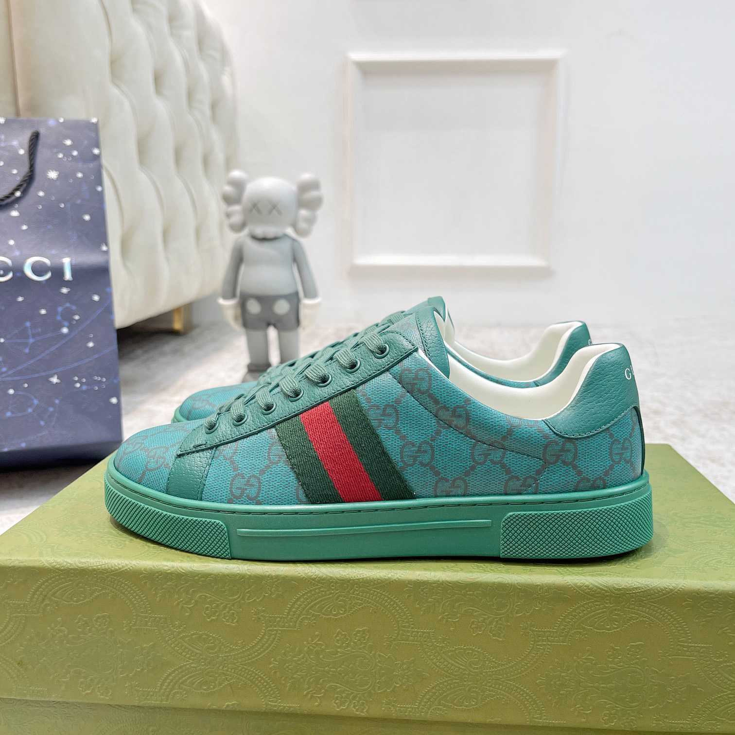 Gucci Ace GG Crystal Canvas Sneaker  - PerfectKickZ