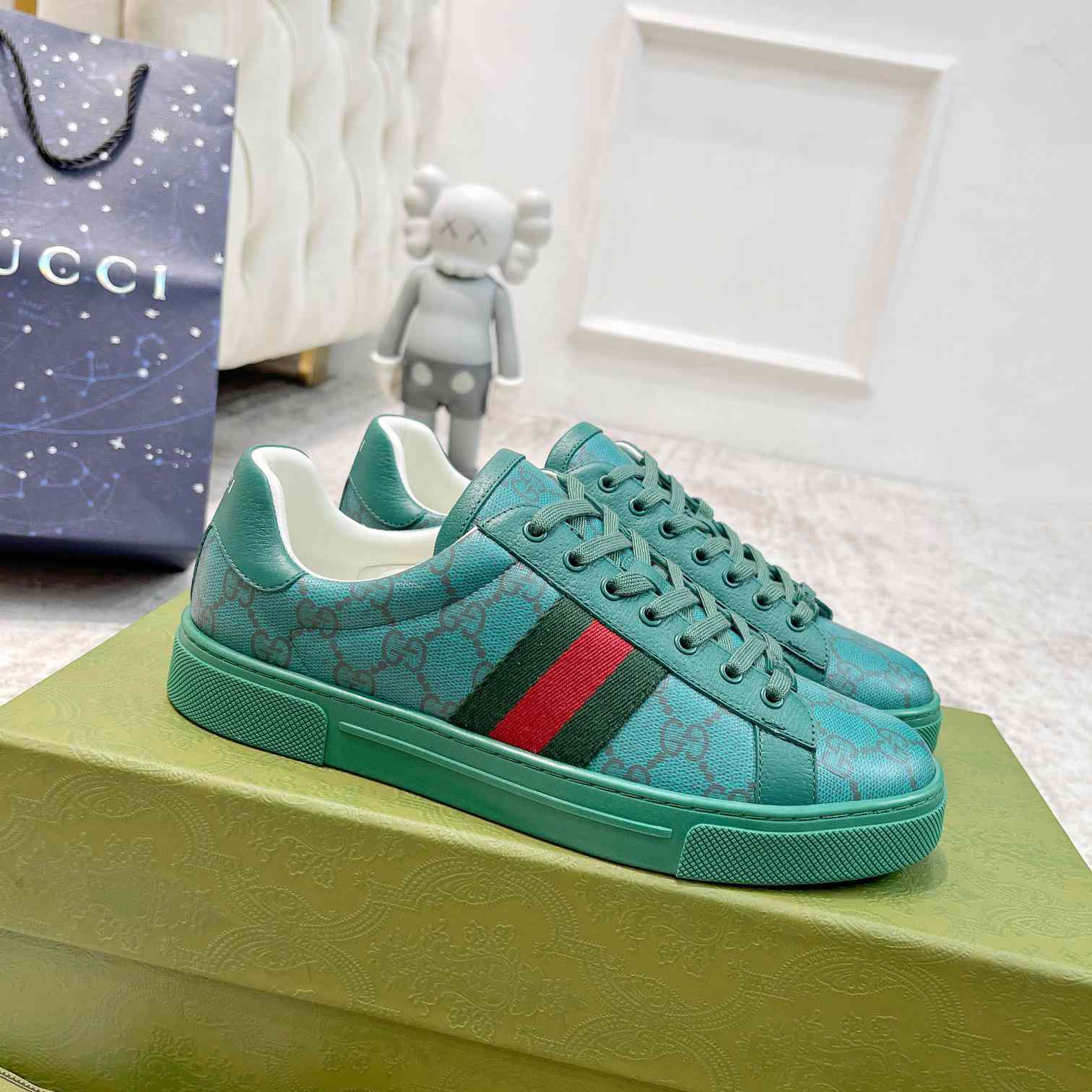Gucci Ace GG Crystal Canvas Sneaker  - PerfectKickZ