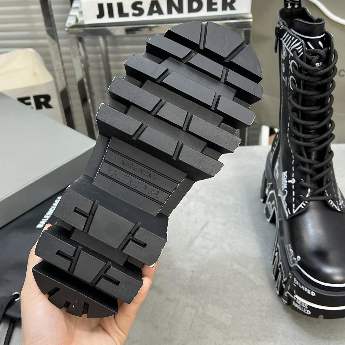 Balenciaga Bulldozer Lace-Up Boot In Black  - PerfectKickZ