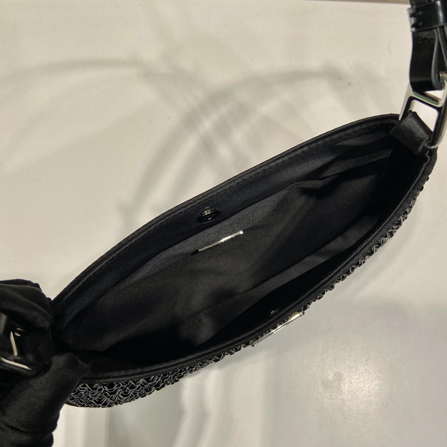 Prada Cleo Satin Bag With Crystals - PerfectKickZ