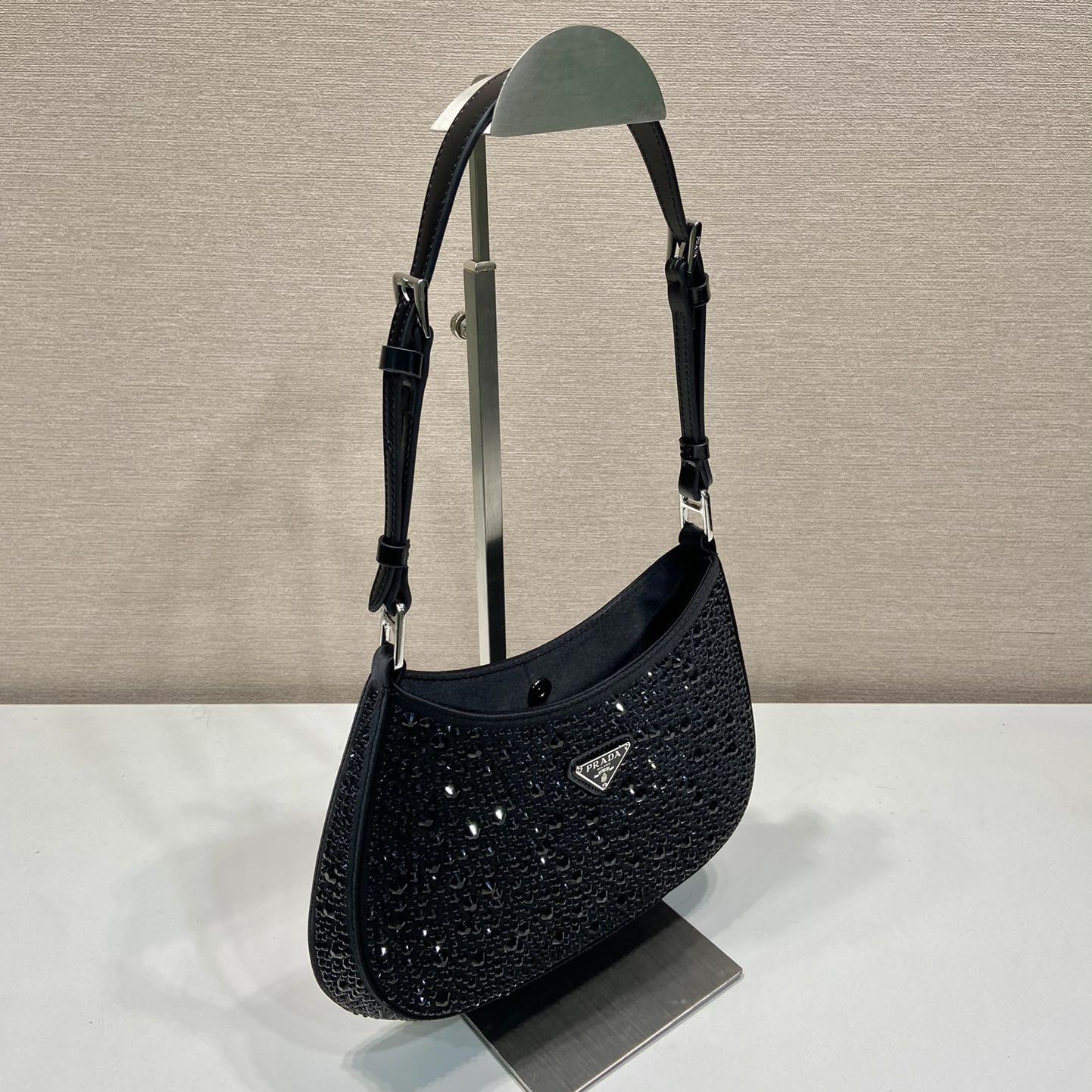 Prada Cleo Satin Bag With Crystals - PerfectKickZ