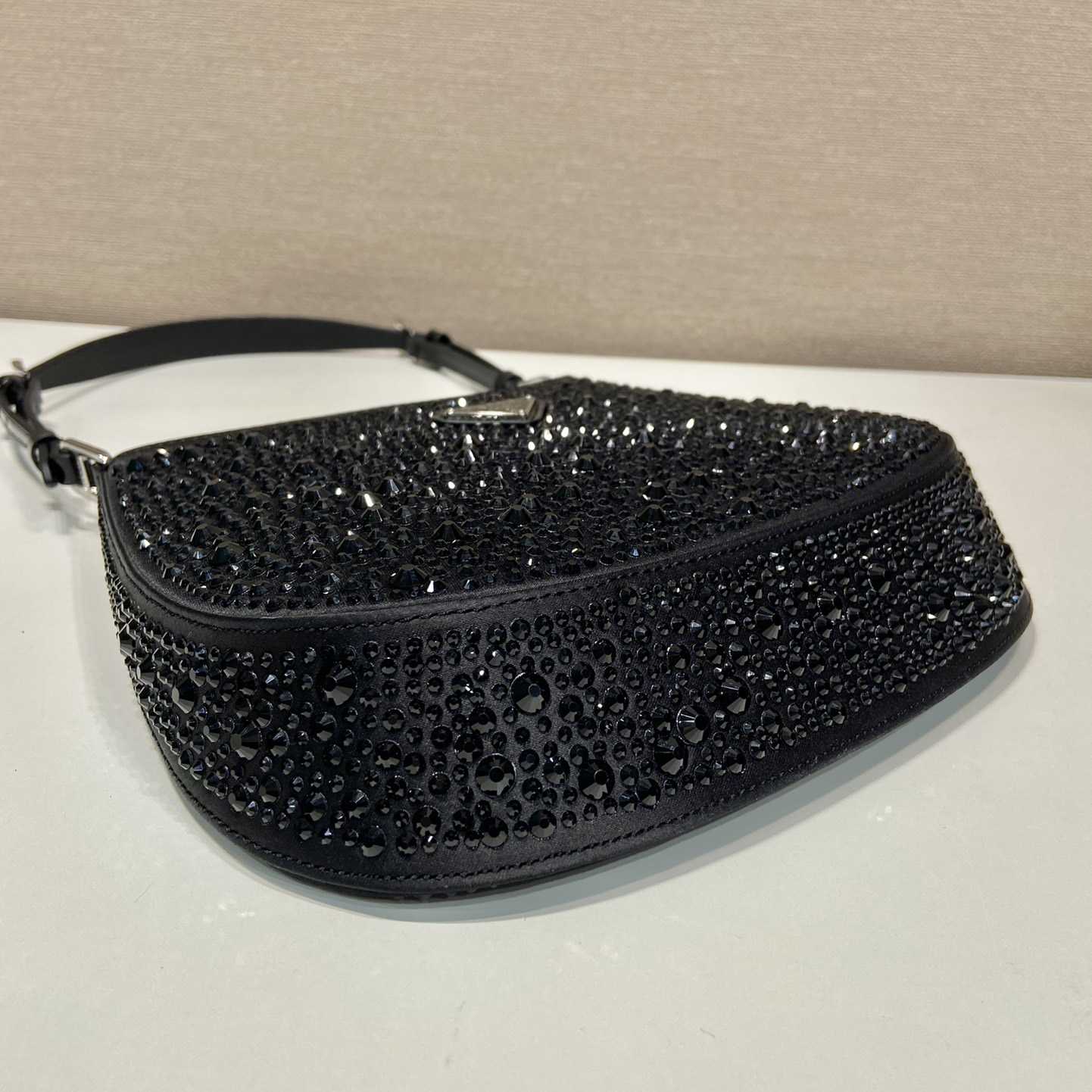 Prada Cleo Satin Bag With Crystals - PerfectKickZ