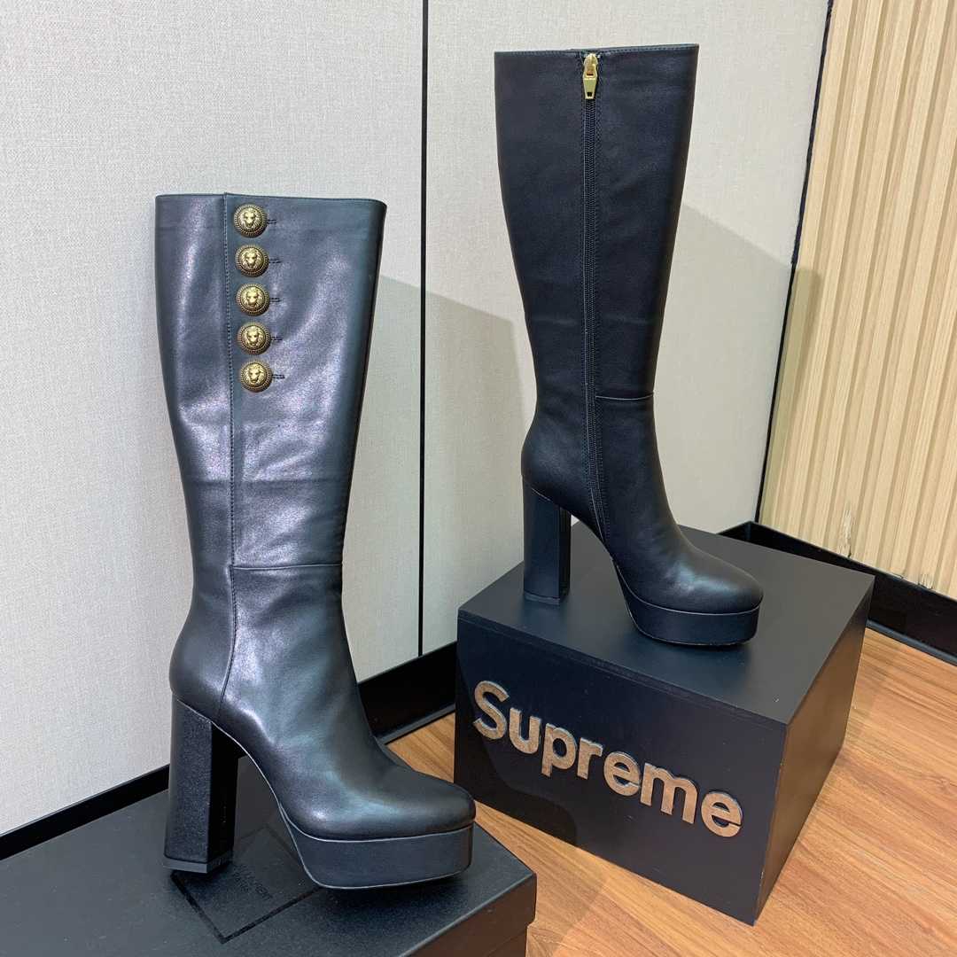 Balmain Brune Leather Boots - PerfectKickZ