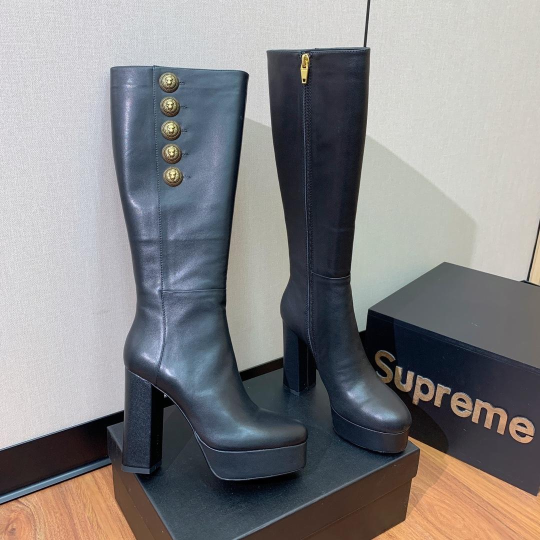 Balmain Brune Leather Boots - PerfectKickZ
