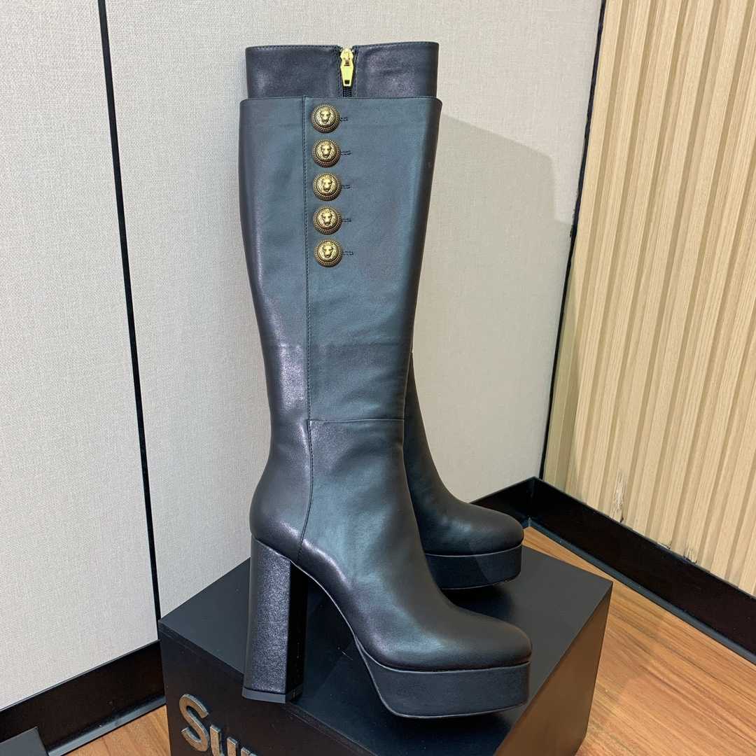 Balmain Brune Leather Boots - PerfectKickZ