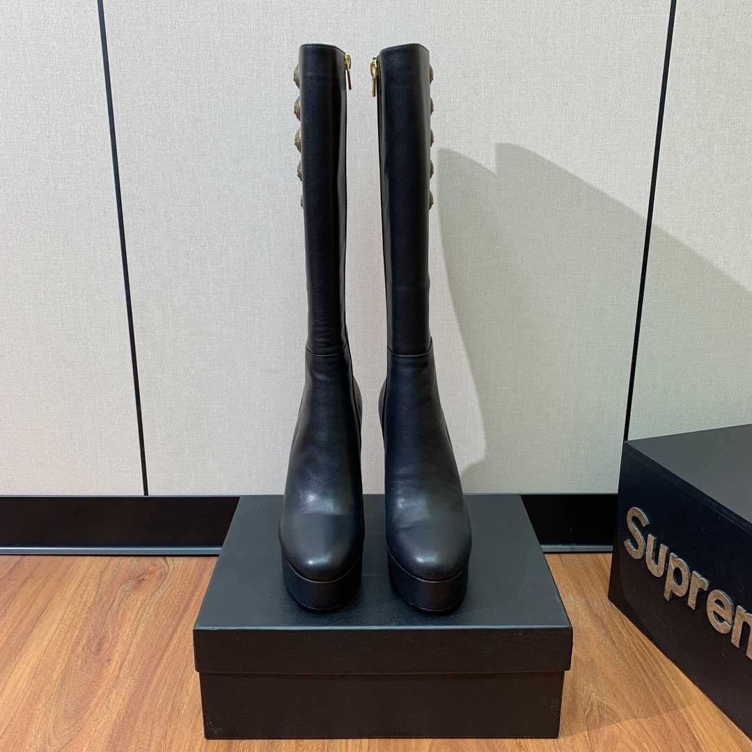 Balmain Brune Leather Boots - PerfectKickZ