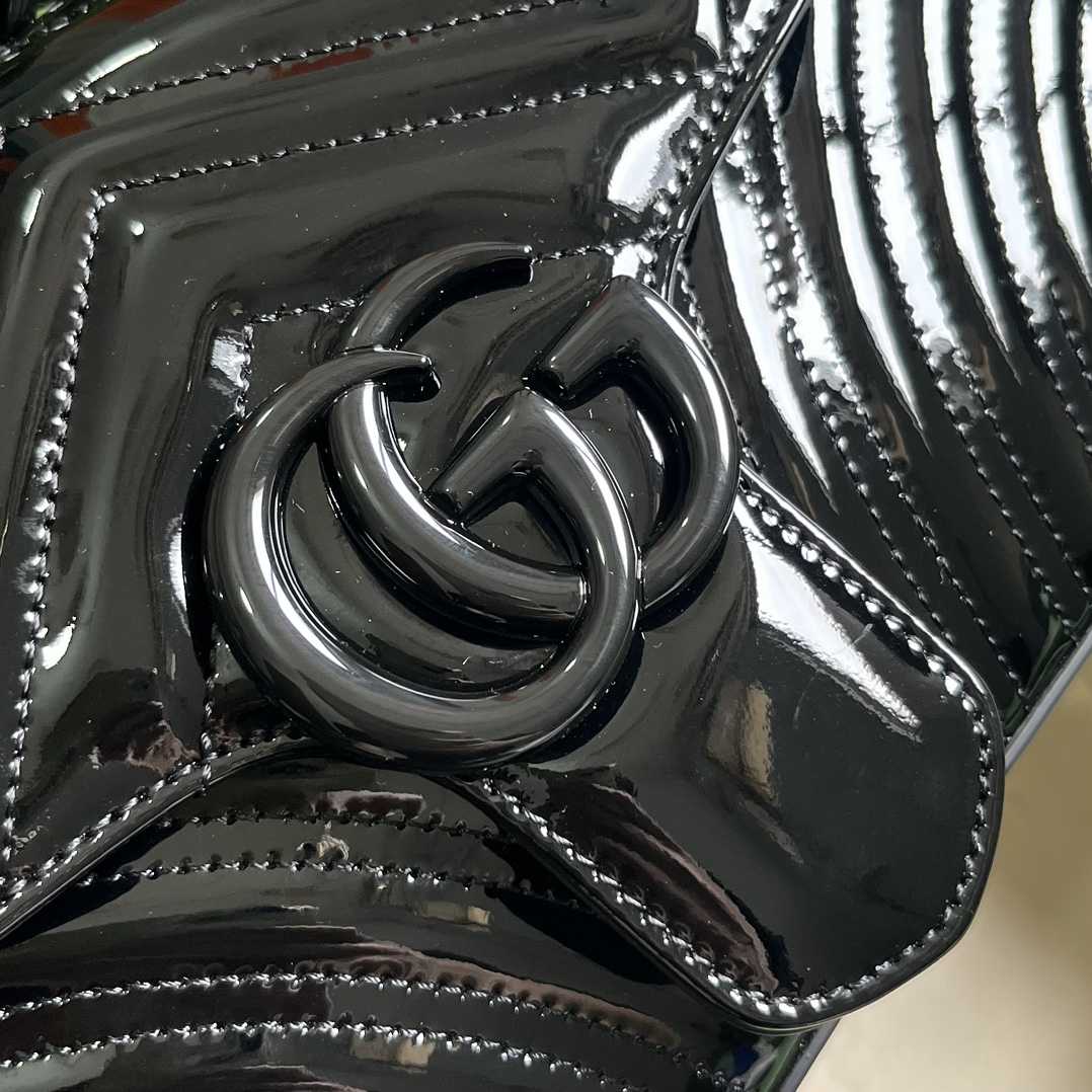Gucci GG Marmont Patent Small Shoulder Bag - PerfectKickZ