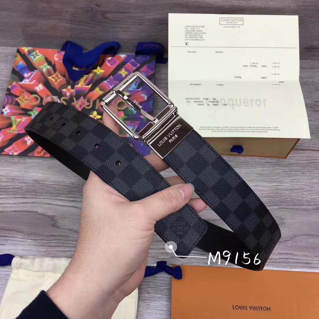 Louis Vuitton Damier Print 40MM Reversible  M9156 - PerfectKickZ