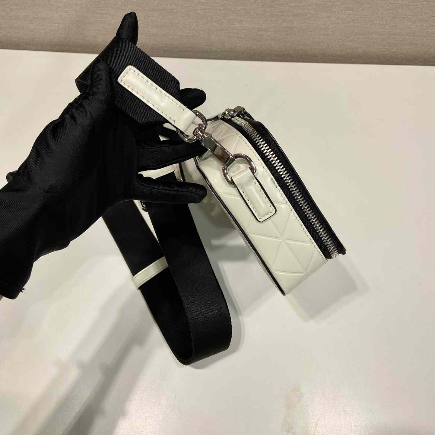 Prada Brique Brushed Leather Bag With Triangle Motif - PerfectKickZ