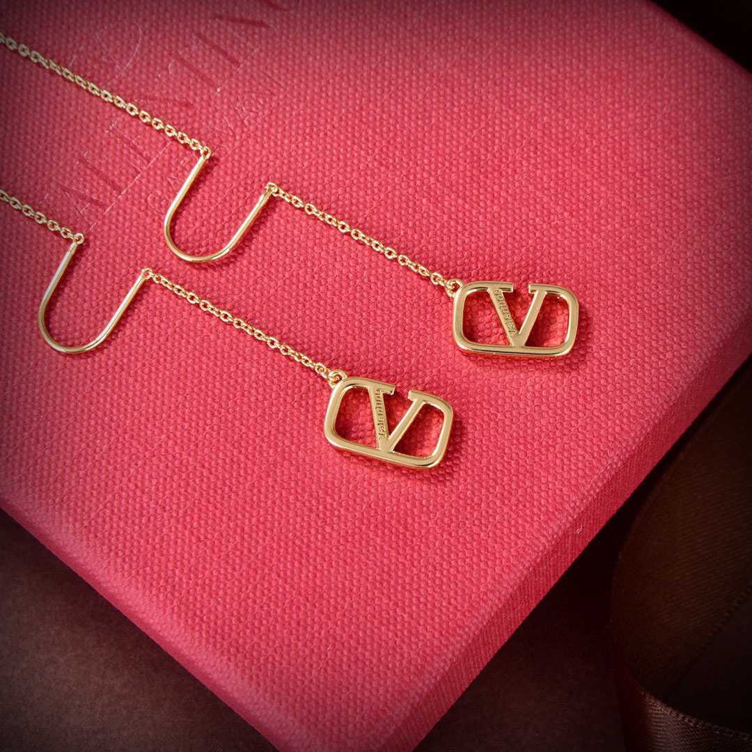 Valenti Gold Garavani VLogo Dangle Earrings - PerfectKickZ
