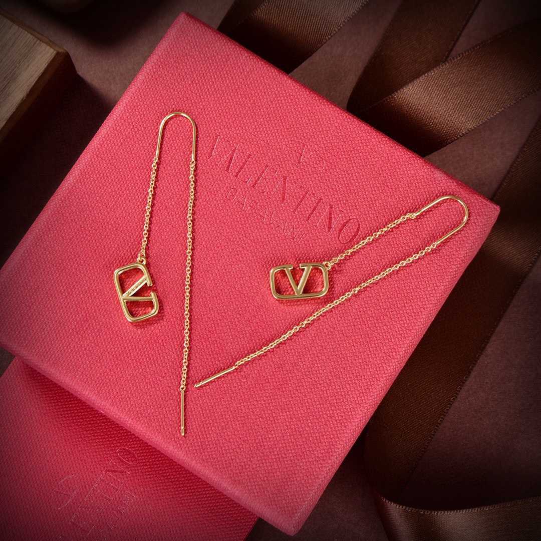 Valenti Gold Garavani VLogo Dangle Earrings - PerfectKickZ